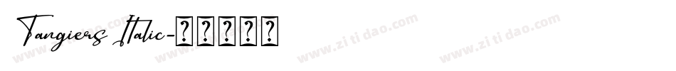 Tangiers Italic字体转换